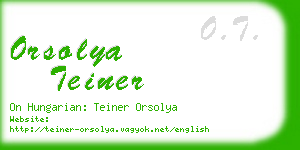 orsolya teiner business card